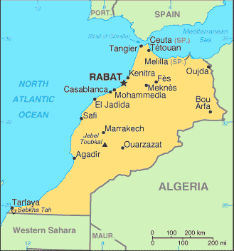 Mapa Marruecos