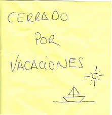 cerrado por vacaciones